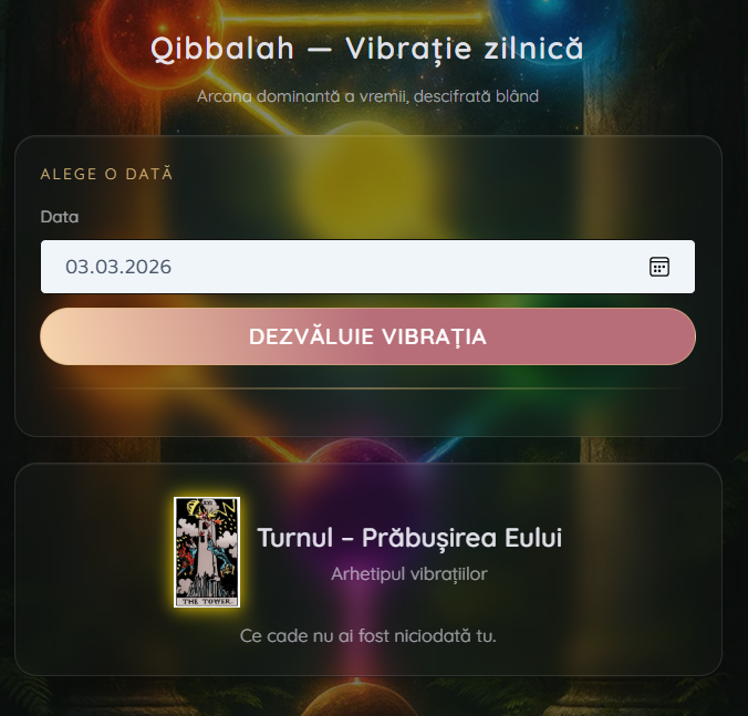 Qibbala zilei de 03 martie 2026